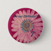 私の誕生日!!フラワー7誕生日 缶バッジ (正面)