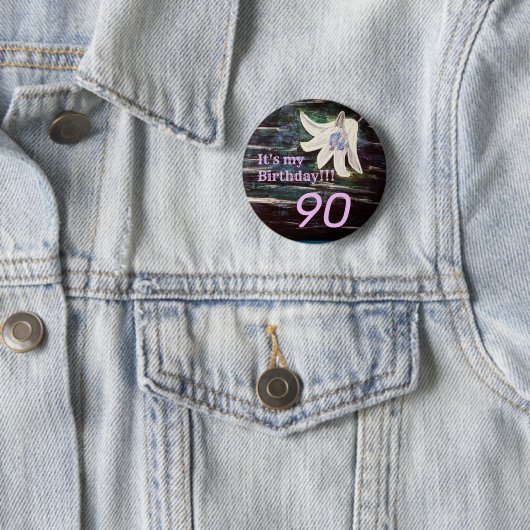 私の誕生日!!フラワー90誕生日 缶バッジ (インサイチュ)