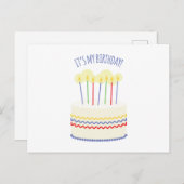 私の誕生日 ポストカード (正面/裏面)