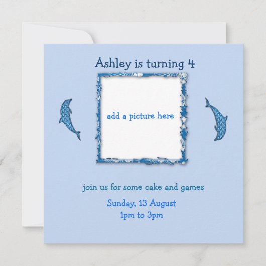 私の誕生日 招待状 (正面)