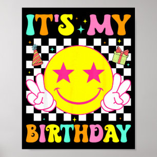 私の誕生日 笑顔 平和な女の子 キッズ ポスター
