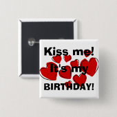 私の誕生日 缶バッジ (正面&裏面)