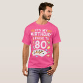 私の誕生日 I Raiseo 80 ポーカー家族 Tシャツ (正面フル)