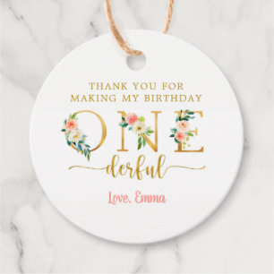 私の誕生日Onederful Girl Cを作ってくれてありがとう フェイバータグ