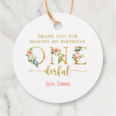 私の誕生日Onederful Girl Cを作ってくれてありがとう フェイバータグ (裏面)