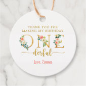 私の誕生日Onederful Girl Cを作ってくれてありがとう フェイバータグ (正面)