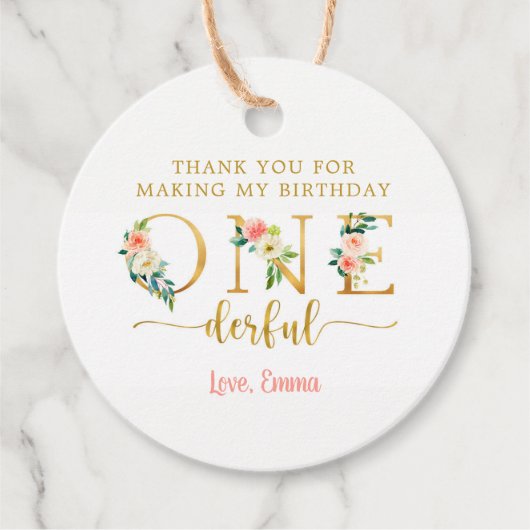 私の誕生日Onederful Girl Cを作ってくれてありがとう フェイバータグ (正面)