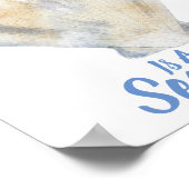 私の誕生石のことわざと水彩貝殻 ポスター (角)