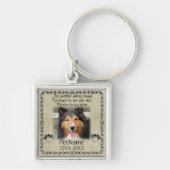 私の誠実な友人ペット悔やみや弔慰のカスタムのバーラップ キーホルダー (正面)