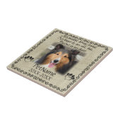 私の誠実な友人ペット悔やみや弔慰のカスタムのバーラップ タイル (側面)