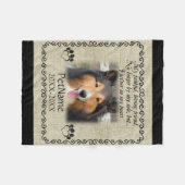 私の誠実な友人ペット悔やみや弔慰のカスタムのバーラップ フリースブランケット (正面(横))