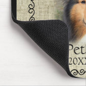 私の誠実な友人ペット悔やみや弔慰のカスタムのバーラップ マウスパッド (コーナー)