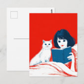 私の読猫と ポストカード (正面/裏面)