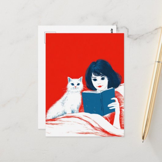 私の読猫と ポストカード (正面/裏面インサイチュ)