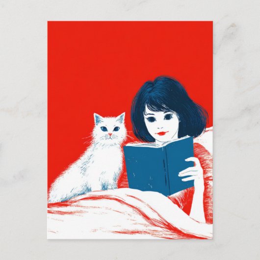私の読猫と ポストカード (正面)