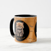 私の読顔かテキストOrange Tabby Cat マグカップ (正面左)