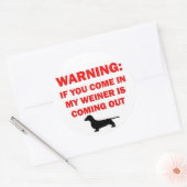 私の警告ウィーナーは来冗談ではない ラウンドシール (封筒)