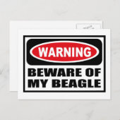 私の警告ビーグルのはがきに用心せよ ポストカード (正面/裏面)