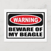 私の警告ビーグルのはがきに用心せよ ポストカード (正面)