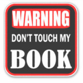 私の警告本をtouchしない シール (正面)