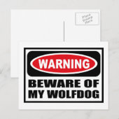 私の警告狼の犬のはがきに用心しろ ポストカード (正面/裏面)