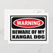 私の警告KANGAL犬のはがきに気を付けて ポストカード (正面/裏面)