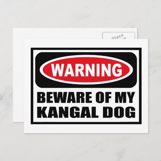 私の警告KANGAL犬のはがきに気を付けて ポストカード (正面/裏面)