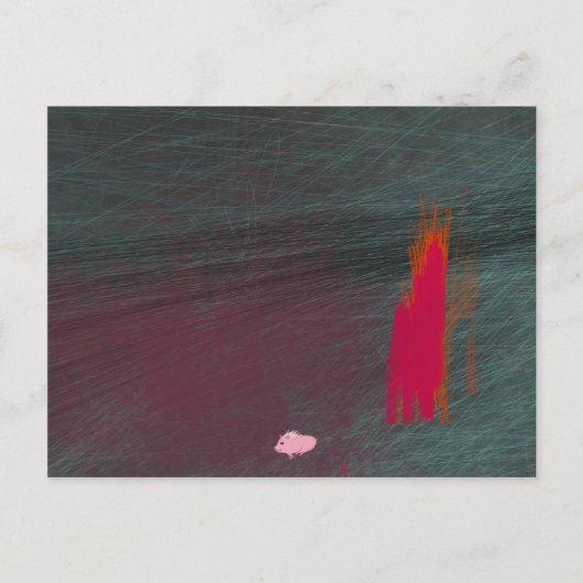 私の豚は家を焼き払った ポストカード (正面)