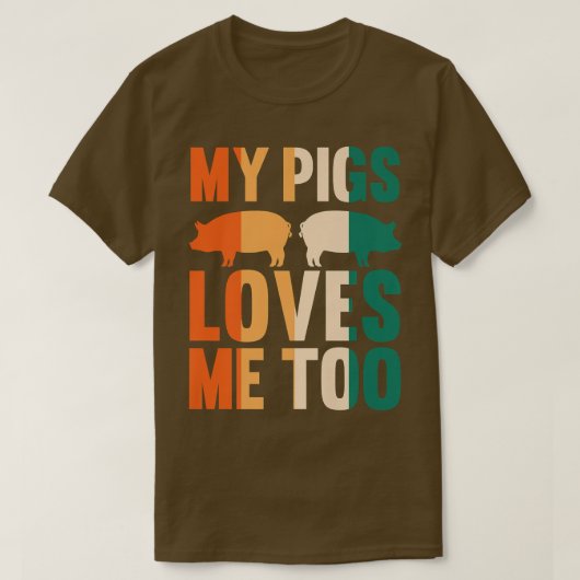 私の豚も私を愛している農家プレミアム Tシャツ (デザイン正面)