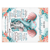 私の象に娘の贈り物、娘の誕生日 テーブルクロス (正面(横))