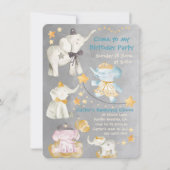 私の象来象サーカス誕生日パーティー招待状へ (正面)