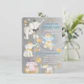 私の象来象サーカス誕生日パーティー招待状へ (スタンド正面)