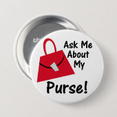 私の財布について私に-赤尋ねて下さい 缶バッジ (正面&裏面)