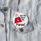 私の財布について私に-赤尋ねて下さい 缶バッジ (インサイチュ)