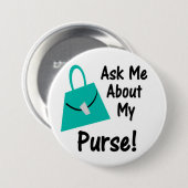 私の財布ボタンについて私に尋ねて下さい 缶バッジ (正面&裏面)