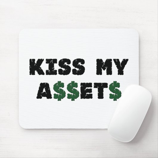 私の資産おもしろいな投資家のマウスパッドに接吻して下さい マウスパッド (マウス)