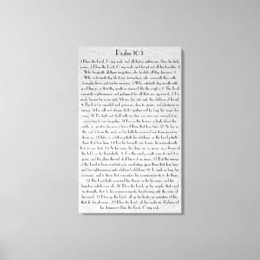 私の賛美魂の聖書の聖句Psalm 103 キャンバスプリント (正面)