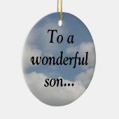 私の賢い息子(諺の23:15 - 16)の誇りを持った セラミックオーナメント (右)