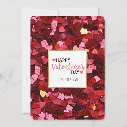 私の赤いクジラおもしろいのバレンタインデー シーズンカード (裏面)