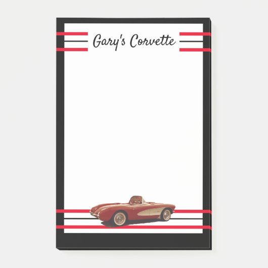私の赤いコルベットのポストイットノート ポストイット (正面)