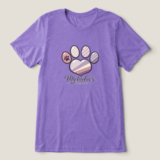私の赤ちゃんには肉球がある トライブレンドTシャツ (デザイン正面)