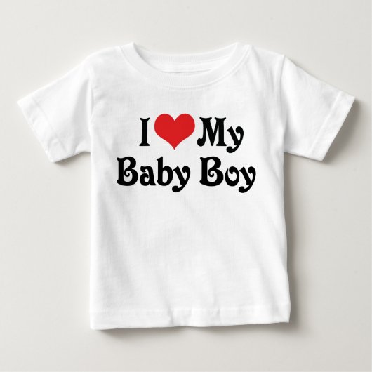 私の赤ちゃんの男の子大好き ベビーTシャツ (正面)