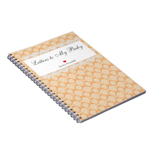 私の赤ちゃんシャワーのギフト名への手紙パーソナライズされた ノートブック (右側)