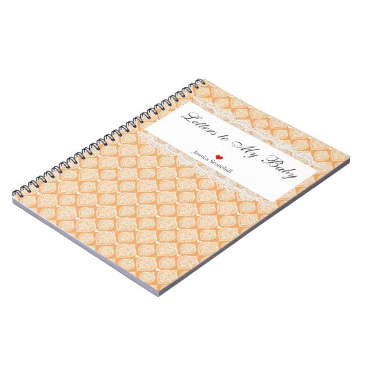 私の赤ちゃんシャワーのギフト名への手紙パーソナライズされた ノートブック (左側)