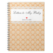 私の赤ちゃんシャワーのギフト名への手紙パーソナライズされた ノートブック (正面)