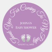 私の赤ちゃん来のシャワーの目的に感謝 ラウンドシール (正面)