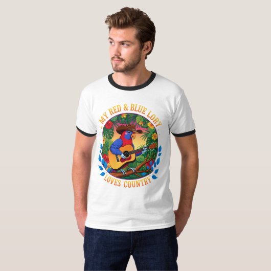 私の赤と青のロリーが大好きな国 Tシャツ (正面フル)