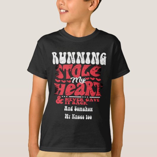 私の走ハートを盗んおもしろいだ Tシャツ (正面)