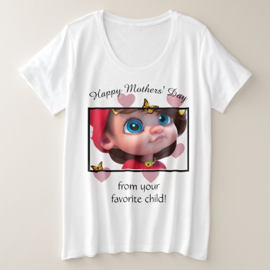 私の超クールな母 プラスサイズTシャツ (デザイン正面)