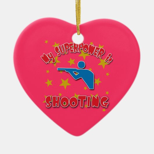 私の超出力は撃っています セラミックオーナメント (正面)